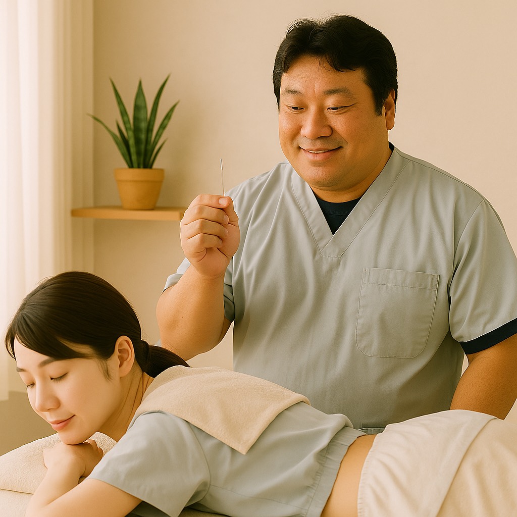 治療している画像